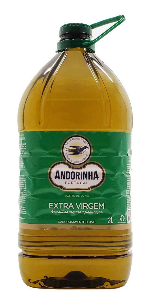 Kit com 3 Azeites de Oliva Extra Virgem Português Andorinha Clássicos Galão 3l