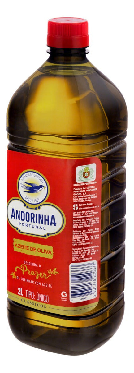 Kit 3 unidades Azeites de Oliva Tipo Único Português Andorinha Clássicos Garrafa 2l