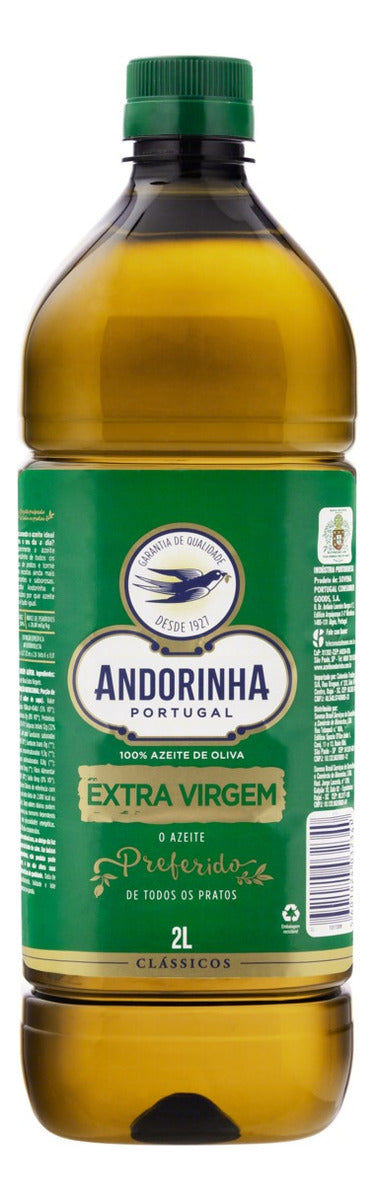 Kit 3 Unidades Azeite de Oliva Extra Virgem Português Andorinha Clássicos Garrafa 2l