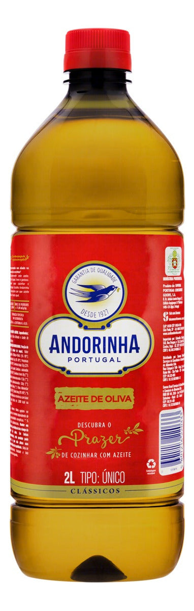 Kit 3 unidades Azeites de Oliva Tipo Único Português Andorinha Clássicos Garrafa 2l