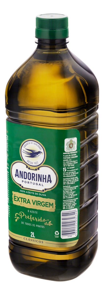 Kit 3 Unidades Azeite de Oliva Extra Virgem Português Andorinha Clássicos Garrafa 2l